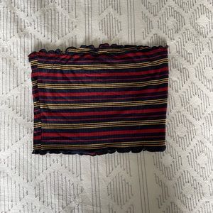 Colorful Strapless Top